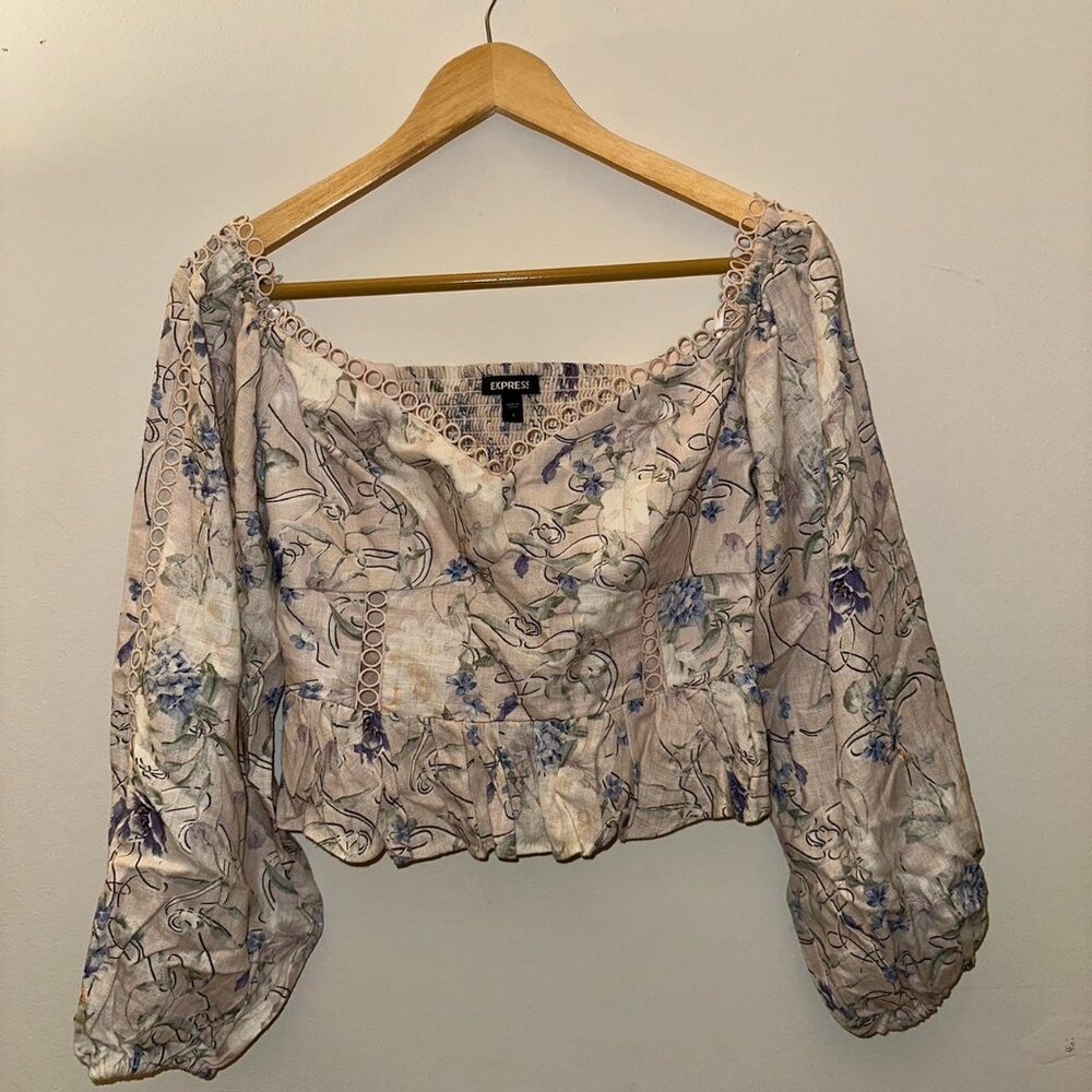 Floral / croquette shirt from express, never worn